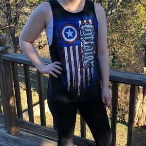 Marvel Captain America Cutout Back Graphic Tank